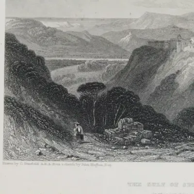 Engraving by W Finden from drawing by C. Stanfield - printed early 1800`s by A Fullarton