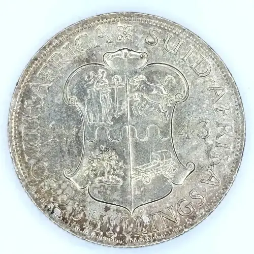 1943 SA Union Two Shillings - UNC
