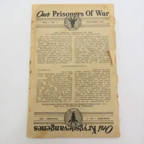 1942 December WW2 Information booklet - our prisoners war