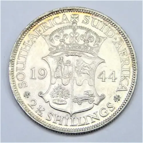 1944 SA Union half crown - XF - cracked die obverse