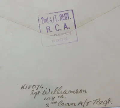 WW2 cover from 2nd Canadian INF. DIV Essex to Vancouver, Canada on Salvation Army Stationery