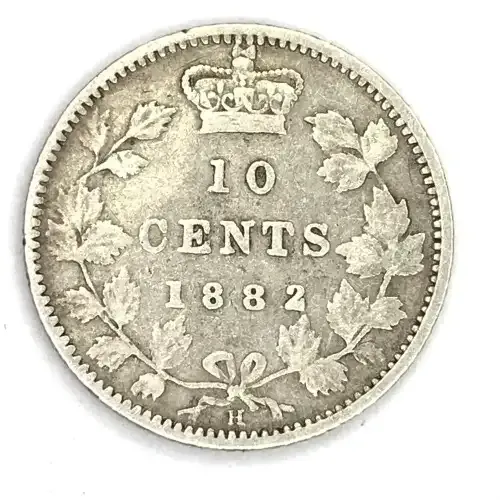 1882 Canada 10 Cent - silver