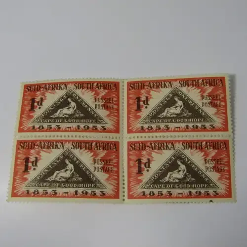 South Africa Centenary of first issue of Cape Triangle stamp SACC No. 143 - block of 4 - Error
