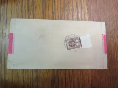Penang Chinese Red Band cover with Strait Settlements stamp cancelled 1933