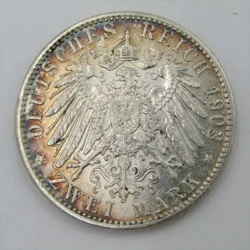 1908 D German States Bavaria 2 Mark