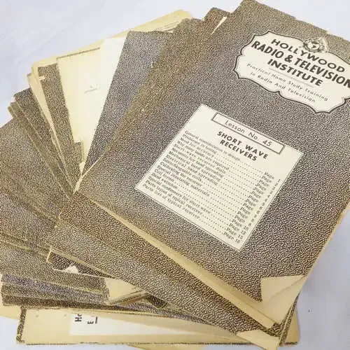 Lot of 72 Hollywood Radio and Television Institute books - Some loose covers and pages