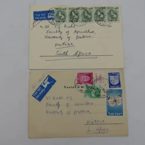 Ordering card sent on 2/6/66 from Israel ministry of Agriculture to Dr Rabre, University of Pretoria