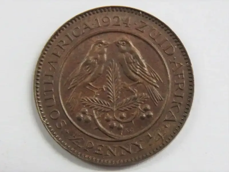 1924 SA Union farthing uncirculated ( red )