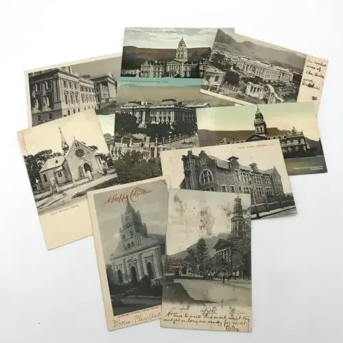 Lot of 10 vintage and antique post cards of Cape Town buildings