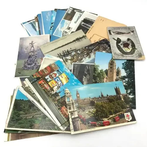 Lot of 60 vintage and antique post cards - used and unused