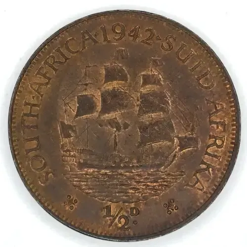 1942 SA Union Half Penny UNC - Excellent