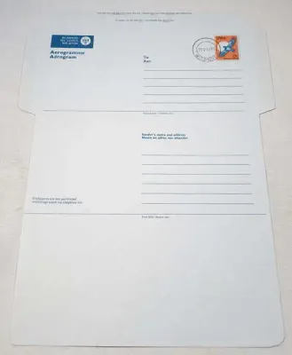 South West Africa Aerogramme with pre printed 15 cents stamp