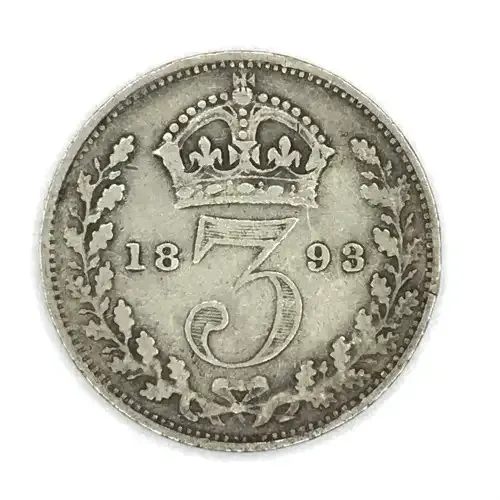1893 Great Britain Threepence - VF