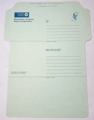 South West Africa Inland Aerogramme with 5 cent pre printed stamp - Unused