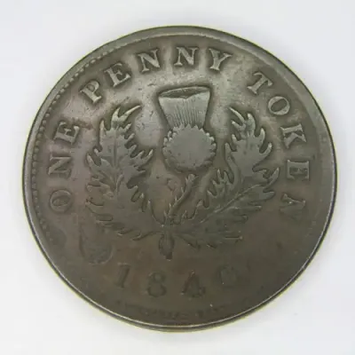 1840 Canada Nova Scotia Penny token