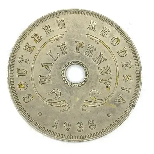 1938 Southern Rhodesia half penny - UNC
