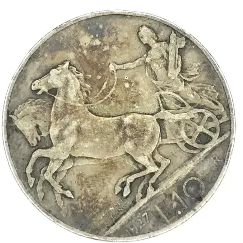 1927 Italy 10 Lire - aXF ** Fert **