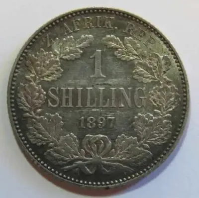 1897 ZAR Kruger 1 Shililng - Excellent