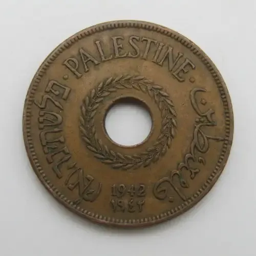 1942 Palestine 20 Mils VF +