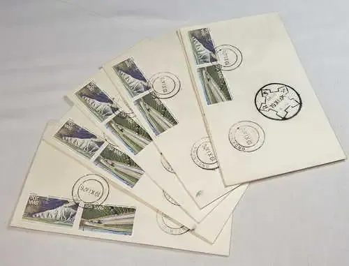 Lot of 6 covers with South West Africa stamps cancelled in Ondangwa on 19/11/1976