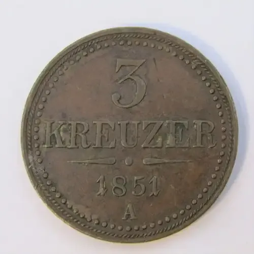 1851 A Austria 3 Kreuzer - AU