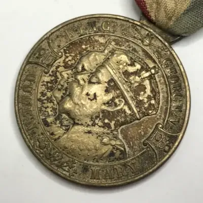 1935 George V silver jubilee medal DAILY MAIL - Teddy Tail League