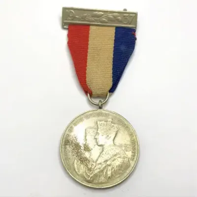 1937 George 6 Coronation medal with ribbon - scarce
