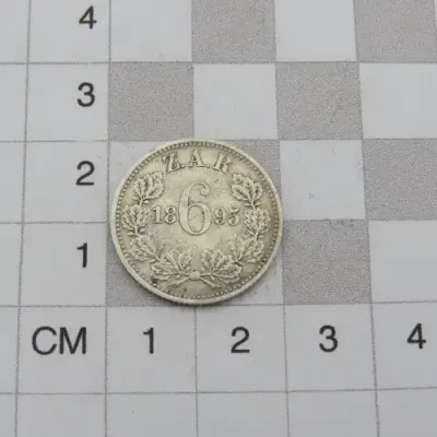 1895 ZAR Paul Kruger 6d VF