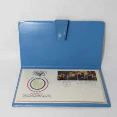 The American Bicentennial Medallia First day cover with silver Independence day coin