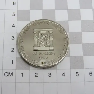 Suriname Proof 100 Guilders 1996 Discus Thrower