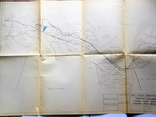 Lot of 2 maps - Realignment of Lusaka - Kafue Bridge Road