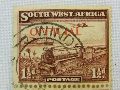 South West Africa SACC 17 official stamp pair used - as per photo