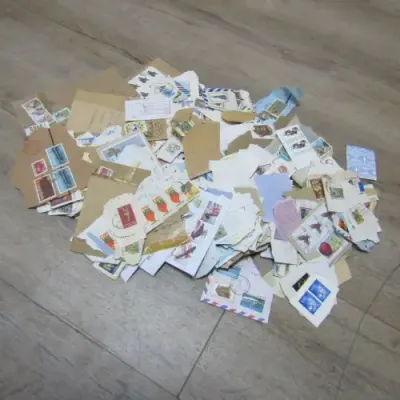 Over Half a Kilo stamps on covers - Many hundreds - unchecked