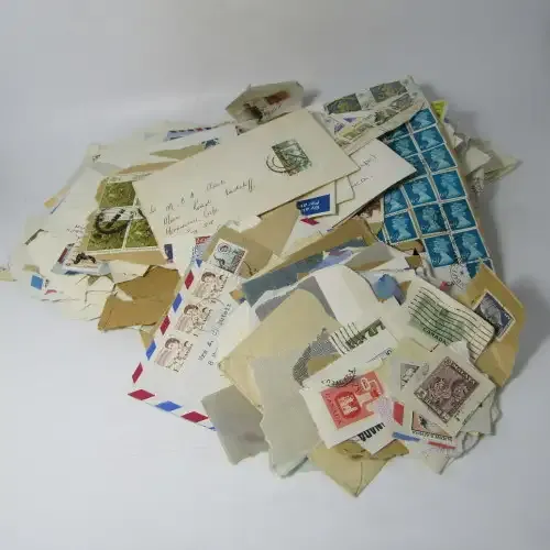 Over Half a Kilo stamps on covers - Many hundreds - unchecked
