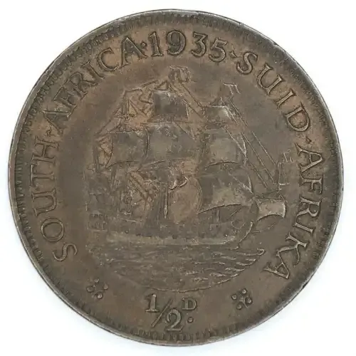 1934 SA Union Half Penny - XF+