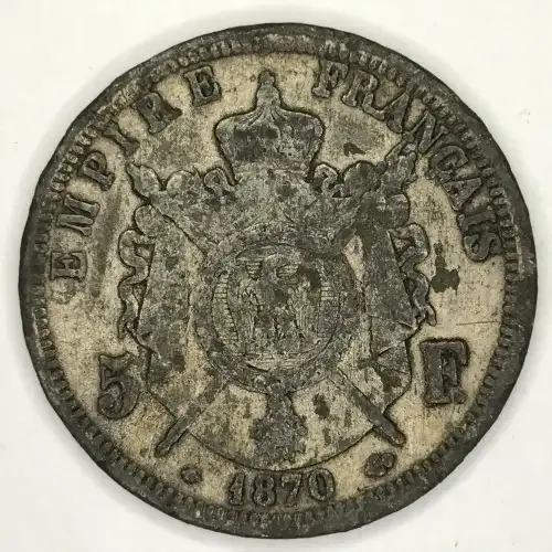 1870 France Silver 5 Francs