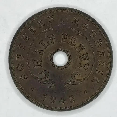 1942 Southern Rhodesia Half Penny - UNC - Bronze