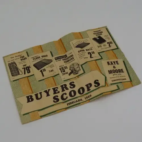 February 1969 Advert for Kaye and Moore in Simons town