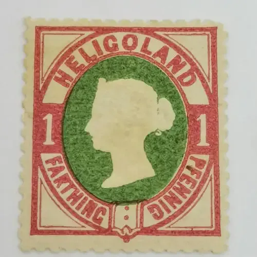 Heligoland 1 Pfennig / farthing mint stamp - SG 10