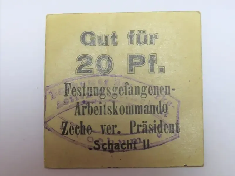 German WW1 Arbeidskommando 20 pfennig `Good for POW currency token