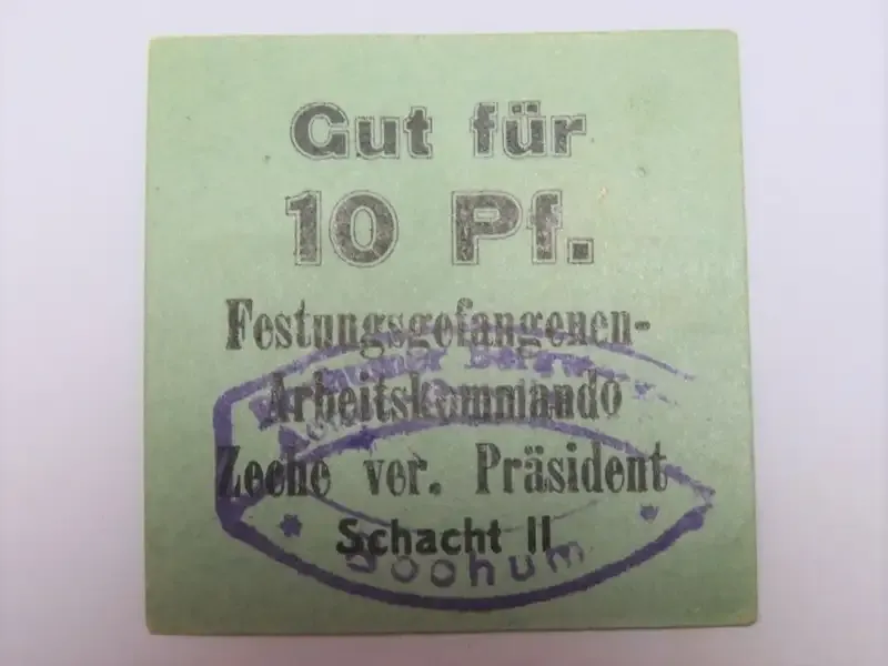 German WW1 Arbeidskommando 10 pfennig `Good for` POW currency token