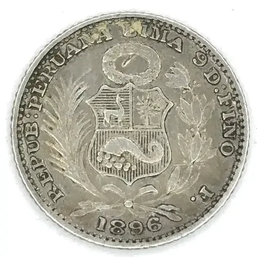 1896 Peru F DINERO AU - The scarce one