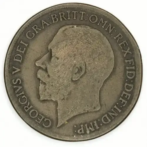 British George v penny with 2 heads