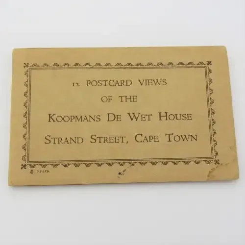 12 Postcard views of Koopmans De Wet House, Cape Town - Original booklet