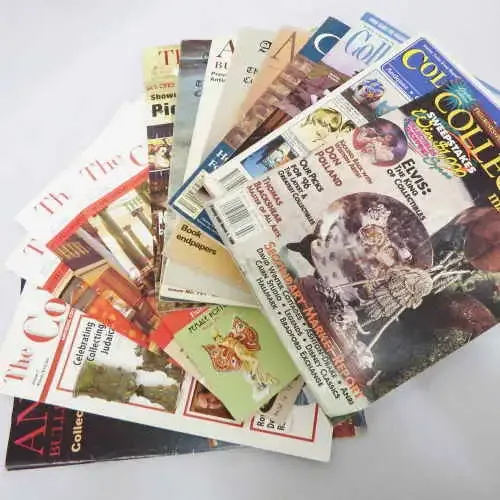 Lot of 15 Antiques magazines - Sold as a lot - As per list