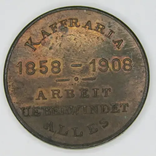 1908 Medallion 50 Years German Kaffaria - excellent condition