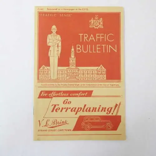 Traffic Bulletin magazine issued monthly by The traffic Control Department of Cape Town