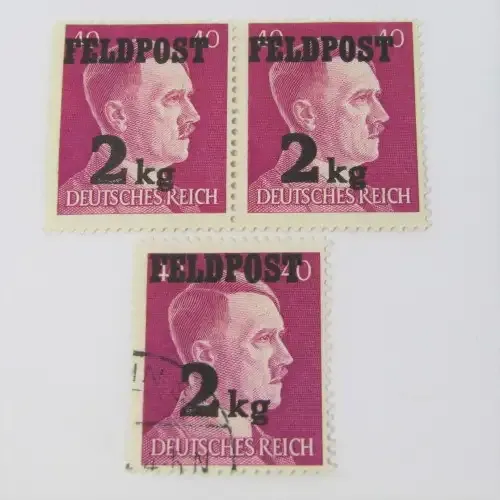 Deutsches Reich 40 Pfennig Feld post stamps - pair mint and single used