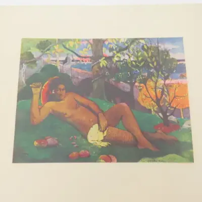 Vintage Paul Gauguin 1848-1903 printing La Femme du roi 34x27cm