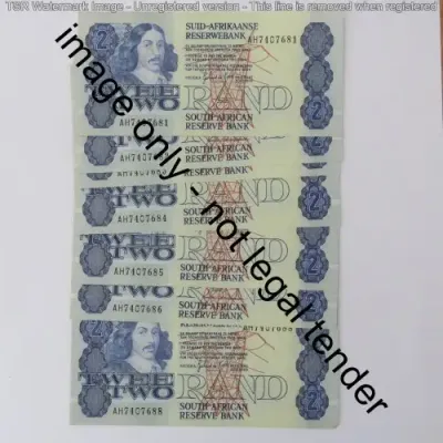 GPC de Kock lot of 10 R2 notes - 2nd issue with consecutive numbers